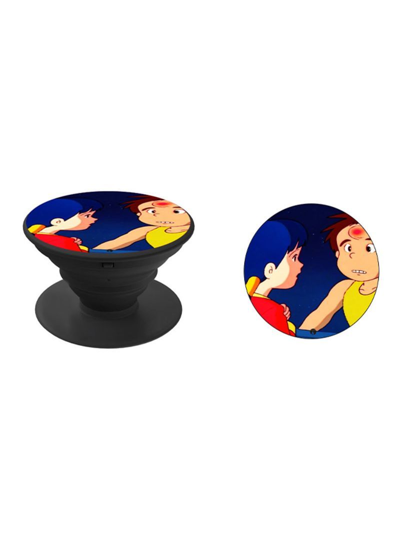 RKN Pop Up Expanding Phone Grip Holder - Anime Adnan And Lina Multicolour - Image 1