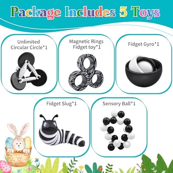 ASIOWELY Fidget Toys Adult Set, Sensory Toy, Easter Basket Filler for Kids, Teens, Autism, Desk Toy, Stress Relief Toy, Gift for ADHD - Image 5
