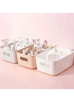ORiTi Multi-Purpose Cosmetic Storage Basket,Storage Box With Handle, Plastic Storage Organizer Bin, Home Decoration For Home,Office Kitchen,Bedroom  - Image 2