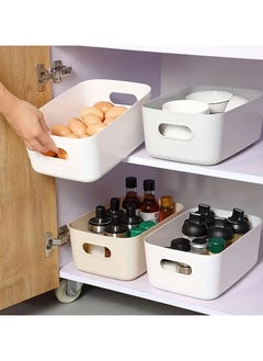 ORiTi Multi-Purpose Cosmetic Storage Basket,Storage Box With Handle, Plastic Storage Organizer Bin, Home Decoration For Home,Office Kitchen,Bedroom  - Image 3
