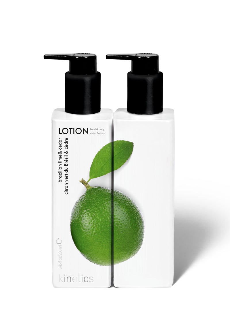 KINETICS HAND AND BODY LOTION 250 ML | BRAZILIAN LIME & CEDAR