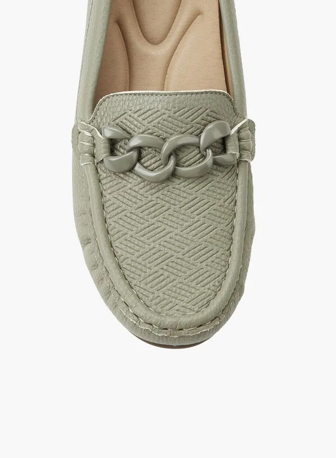 Flora Bella By Shoexpress GREEN Women Wedge Heel Loafers for Women | Best Price UAE