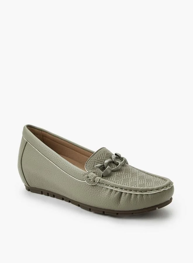 Flora Bella By Shoexpress GREEN Women Wedge Heel Loafers for Women | Best Price UAE