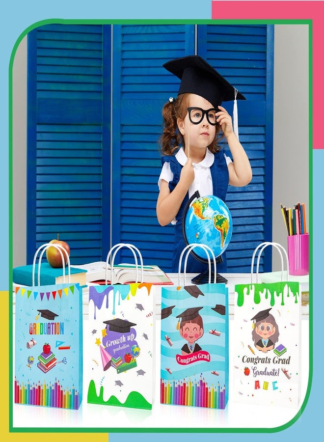 HOWAF 12pcs Kindergarten Graduation Party Supplies Gift Bags, Congrats Grad Treat Bags with Handle for Preschool Graduation Party Favors, Kindergarten Graduate Candy Bags for Class of 2024 Graduation - Image 5