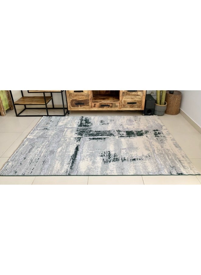 HANDPICKED FURNITURE Handpicked Furniture Abstract Green Rug, Ultra Soft Area Carpets For Bed Room, Living Room, And Dining Room, Antislip Floor Carpets, Easy To Clean, Made In Turkey  - Image 3