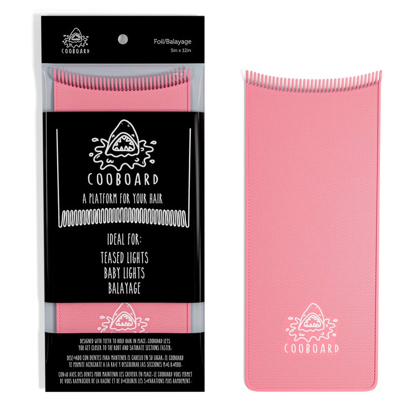 Cooboard Authentic Cooboard Balayage Board with Teeth Original Highlighting Paddle from The Maker of Cooboard Hair Highlighting Kit Easy to Clean Sturdy Lightweight Cooboard Pink - Image 2