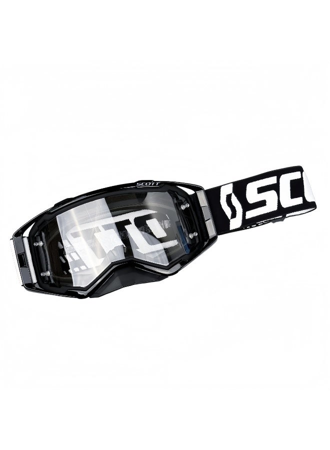 Outdoor off-road motorcycle goggles, high-definition transparent lenses, widened anti-slip straps, motorcycle protective visors.
