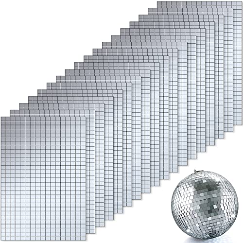 Romooa Self-Adhesive Disco Mirror Tiles Mosaic Tiles for DIY Craft Projects, 5 x 5 mm(Silver,10800 Pieces) - Image 1