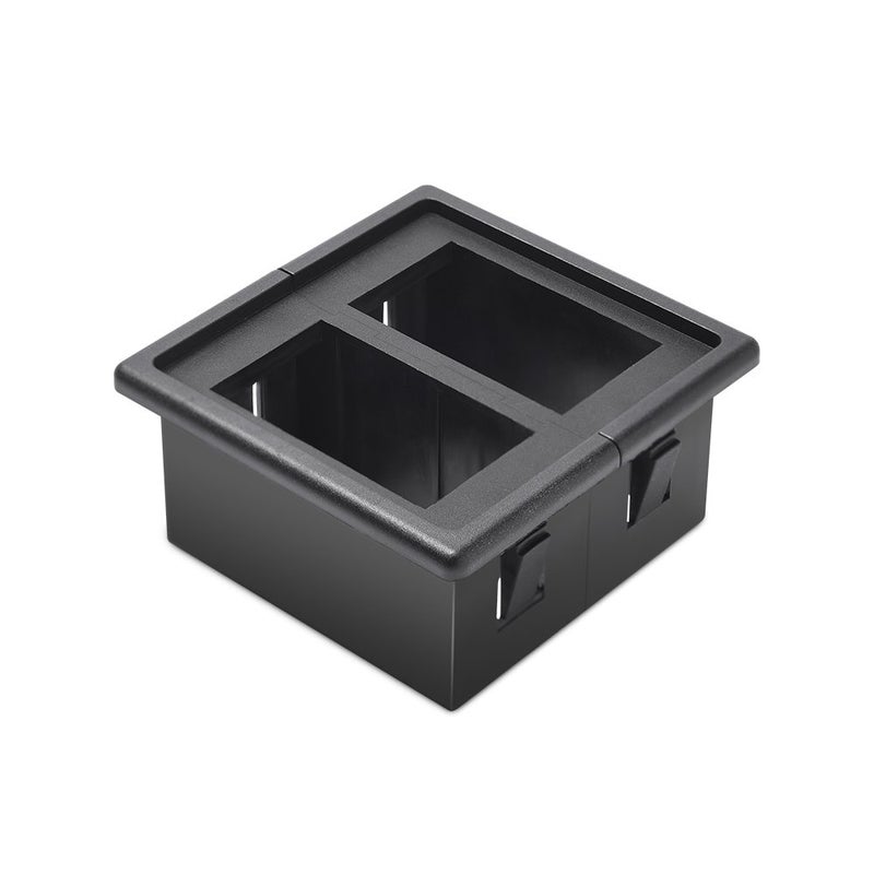 مجموعة حوامل مفاتيح ميكتونينغ MH002 2PCS من البلاستيك المقاوم للحريق ABS باللون الأسود 1 عبوة