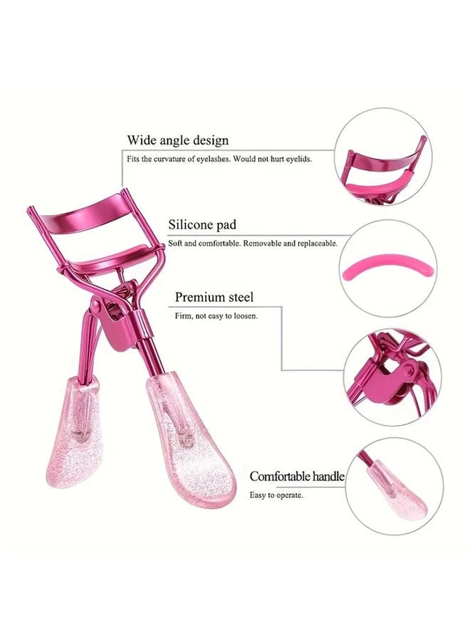 13 Piece Set Red Black Eyelash Curler Eyebrow Comb Brush Stainless Steel Mascara Tool - Image 3