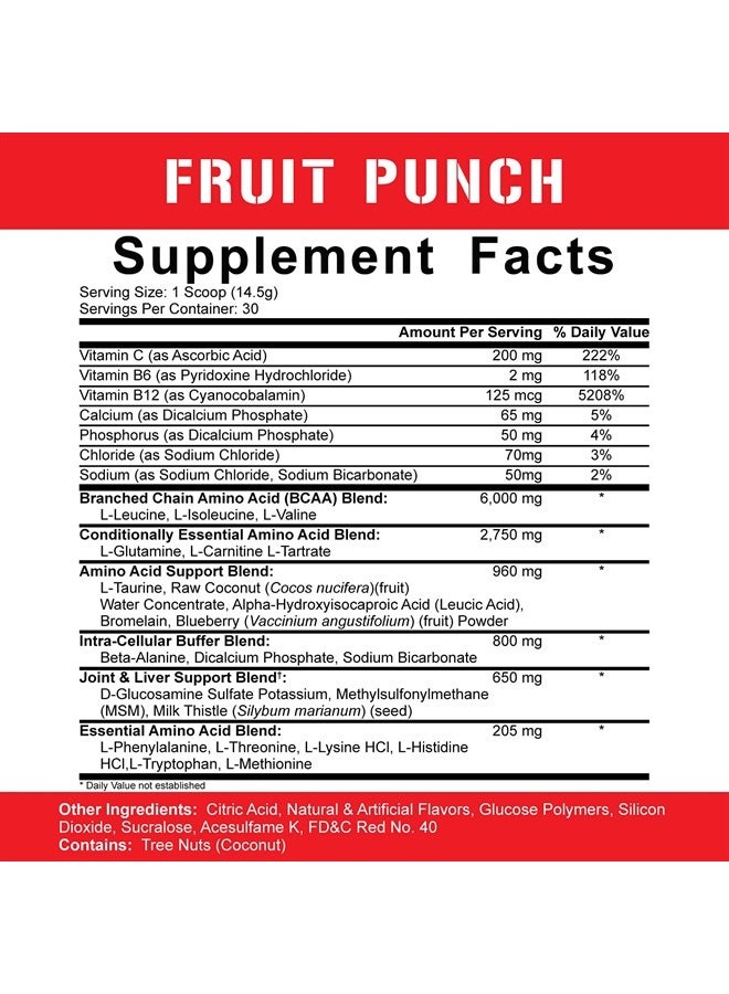 5% Nutrition Rich Piana AllDayYouMay BCAA Powder | Premium Intra & Post Workout Amino Acids, Hydration, Endurance, Muscle Recovery, Joint & Liver Support | 15.3 oz, 30 Servings (Fruit Punch) - Image 3