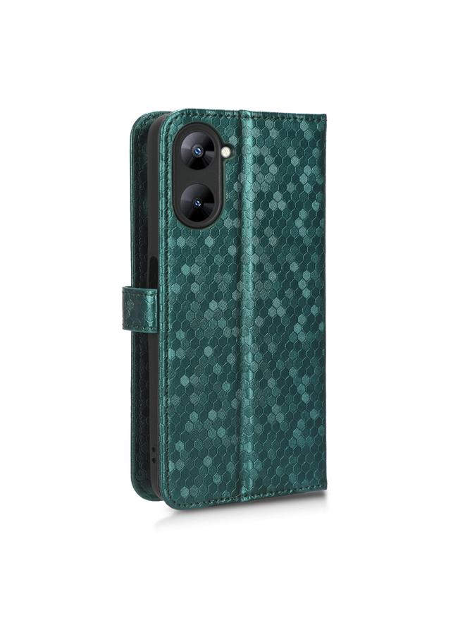 اس-توب جراب هاتف Realme V30 / V30T 5G من الجلد بتصميم نقاط قرص العسل - Image 3