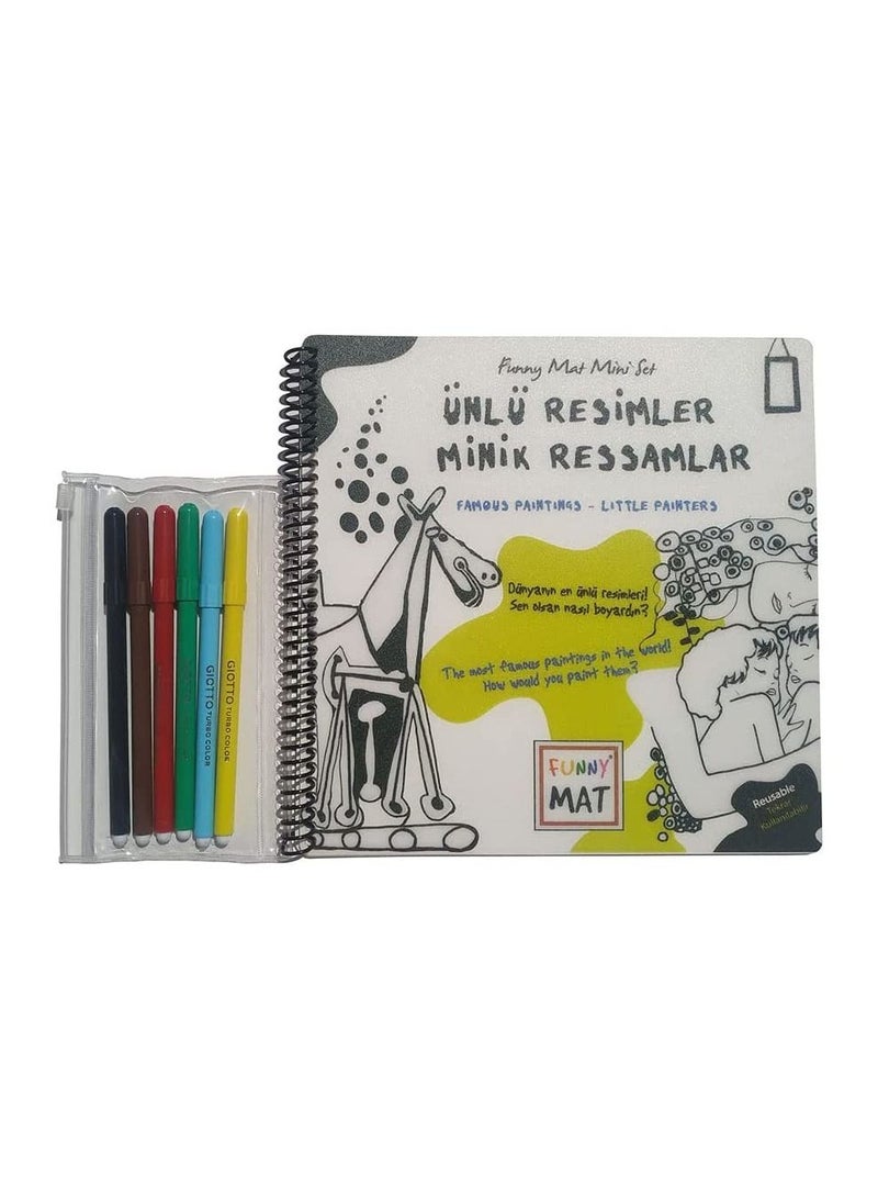 Funny Mat Washable Silicone Coloring Pads Notebooks and Mat Mini Set Painting - Image 2