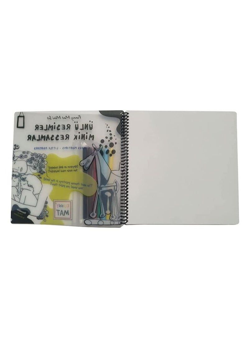 Funny Mat Washable Silicone Coloring Pads Notebooks and Mat Mini Set Painting - Image 3