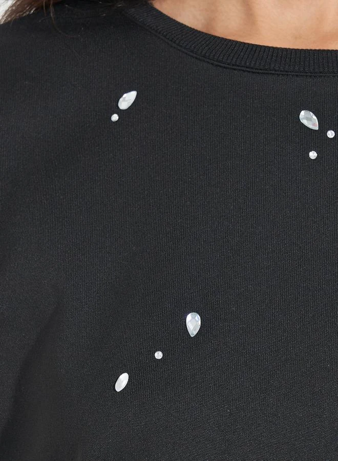 Styli Oversized Embellished Sweatshirt