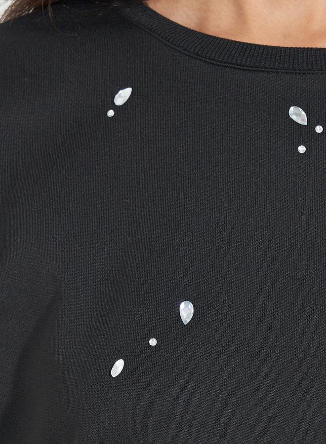 ستايلي سويت شيرت فضفاض بياقة دائرية - Image 3