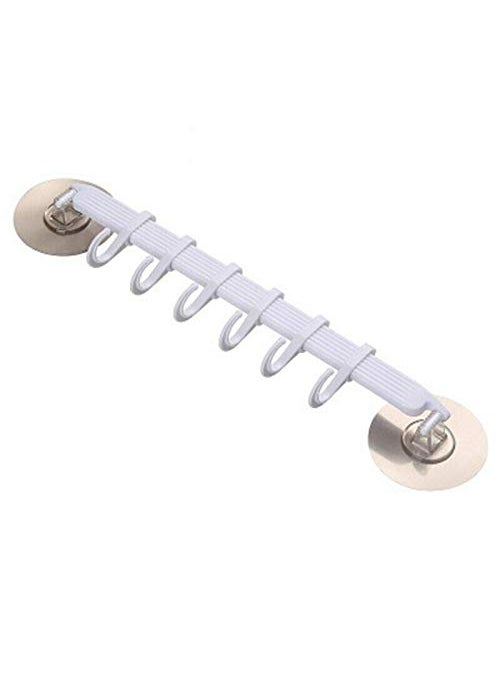 svk dream SVK Dream Multifunction Useful Towel Rail Rack Holder Wall Mounted Bathroom Plastic Self-Adhesive Hanging Hanger Shelf (2)  - Image 1