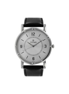 TITAN Titan Quartz Analog Silver Dial Leather Strap Watch for Men ...