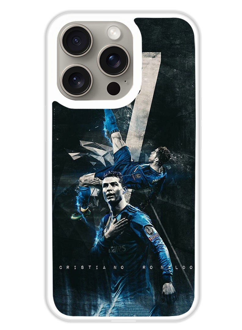 Theodor Protective Case Cover For APPLE IPHONE 15 Pro Max Ronaldo 3 (White Bumper) - Image 1