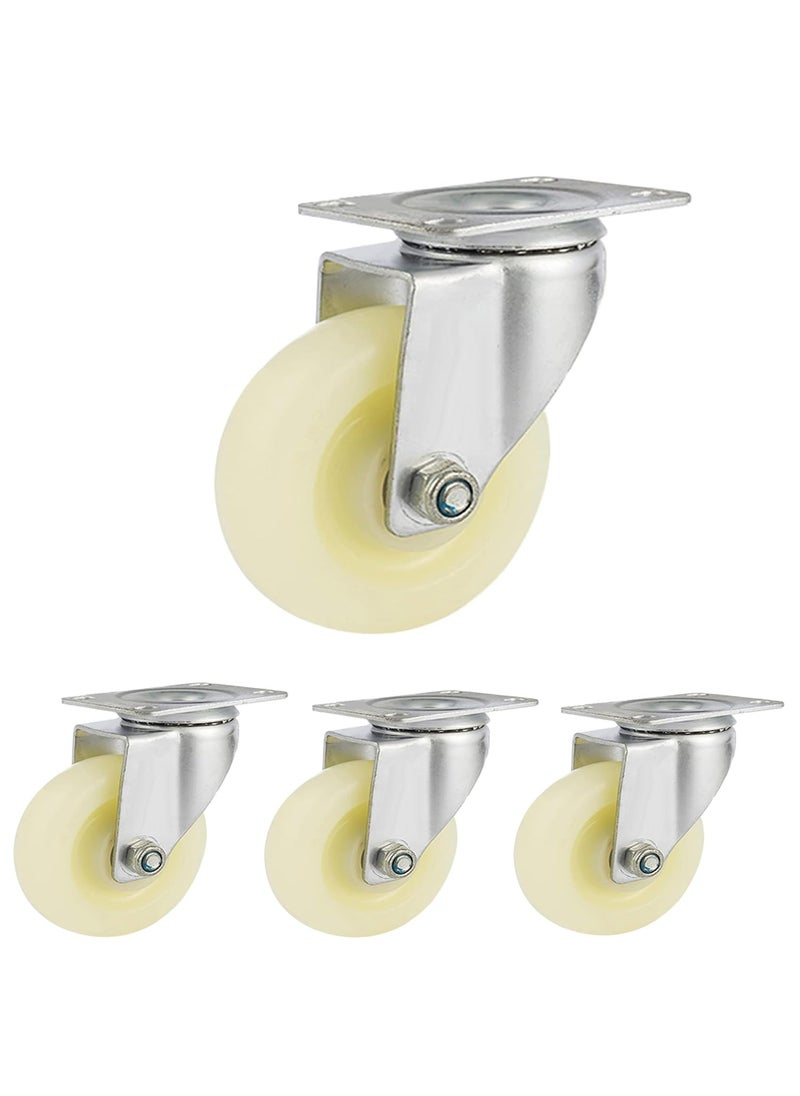 THOISEWELT THOISEWELT 4 In Swivel Caster Wheel For Furniture Industrial Trolley Plate Heavy Duty Bearing Material PU Alloy Steel 360 Degree Moving  - Image 1