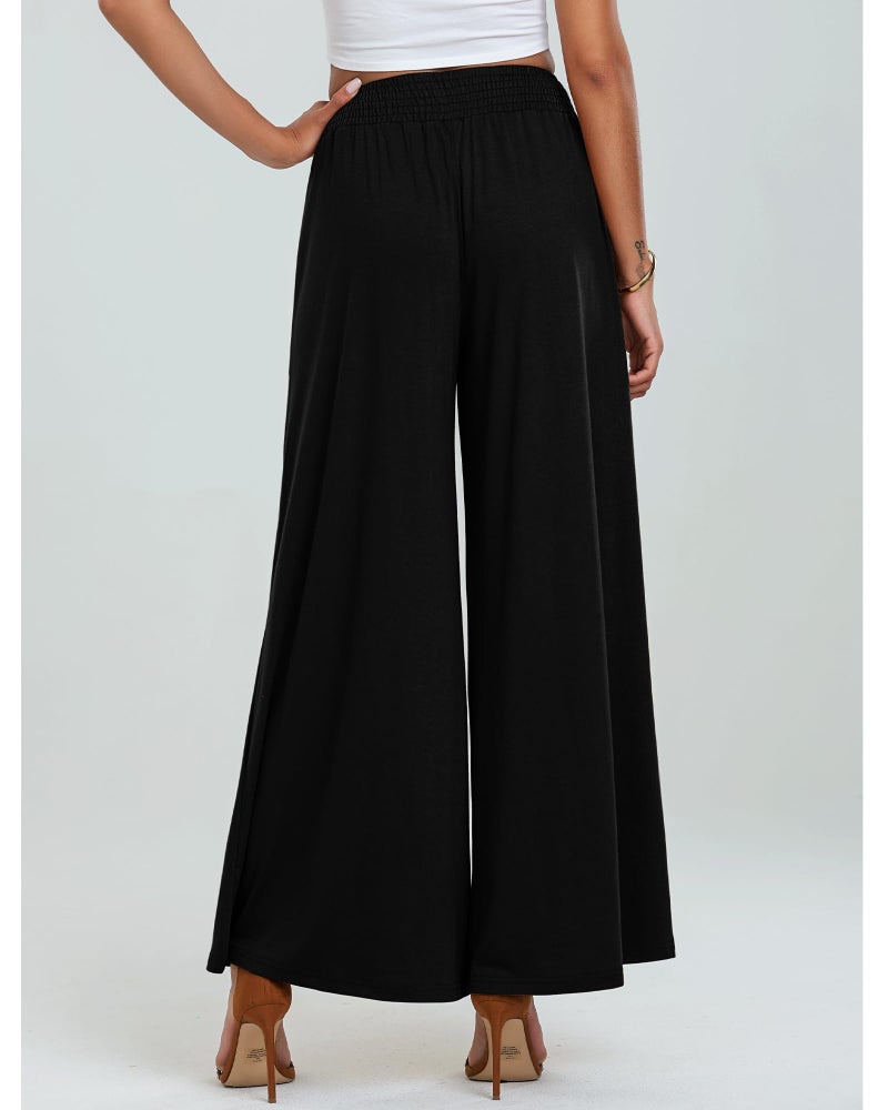 GRAPENT Womens Trousers & Pants for Summer - Comfortable Work & Casual Slacks & Palazzo Pants - Black, Size 12 & 14 - Image 4