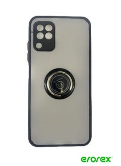 erorex Protective Case Cover For Samsung A22 5G With Magnetic Ring Holder Black  - Image 1