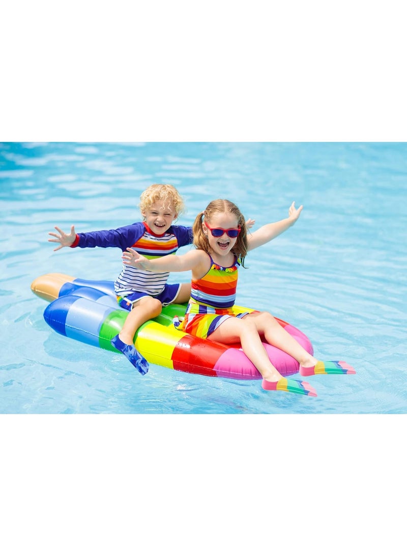Kids Swim Fins,Short Youth Fins Swimming Flippers,Swim Training Fins for Lap Swimming,for Children Girls Boys Beginners - Image 3