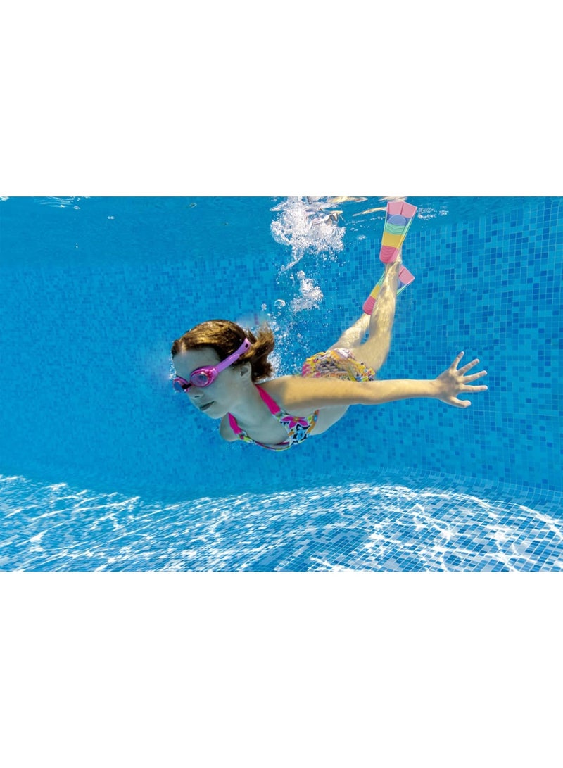 Kids Swim Fins,Short Youth Fins Swimming Flippers,Swim Training Fins for Lap Swimming,for Children Girls Boys Beginners - Image 5
