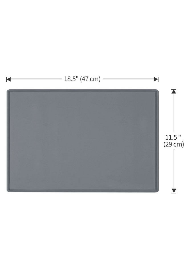 EIOKIT Dog Food Mat,Silicone Waterproof Dog Cat Food Tray,Non Slip Pet Bowl Mats Placemat,Size:(18.5" X 11.5") 0.6" Raised Edge,Suitable For Most Small And MediumSized Pets! - Image 5