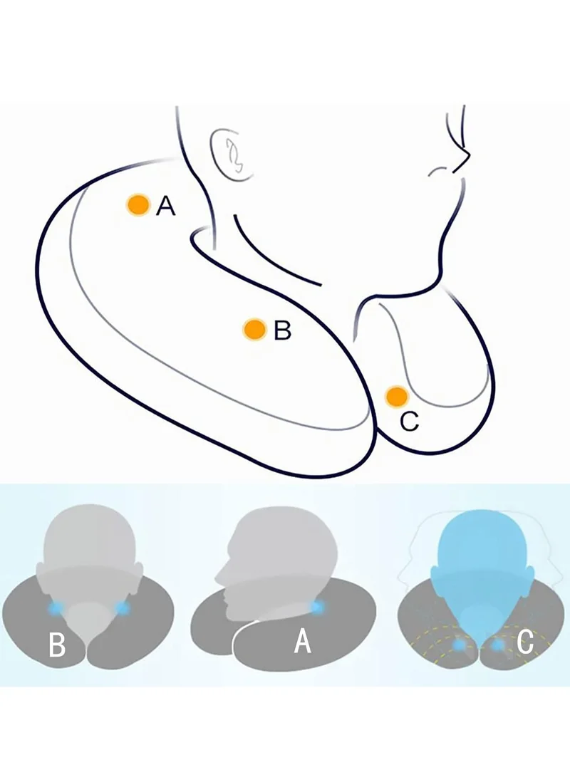 MNUK MNP-2 Neck Pillow, Khaki| Memory Foam Travel Pillow for Kids & Adults | Cute U-Shaped Pillow for Ultimate Comfort & Neck Support