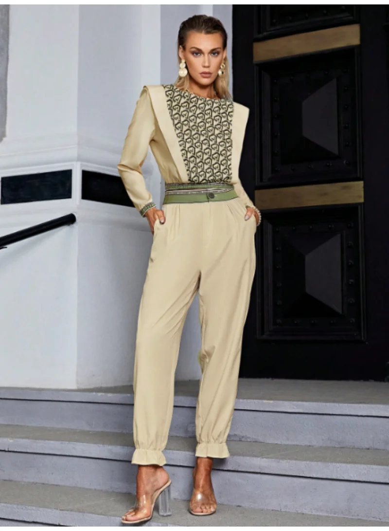 SIMPLEE Women's 2-Piece Outfit Set - Matching Top & Pants for Stylish Look