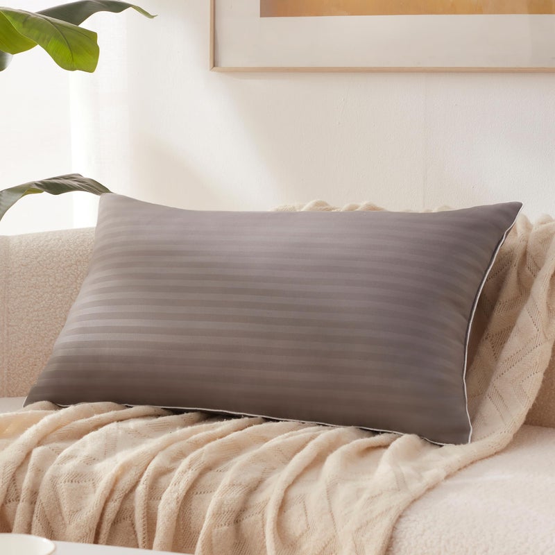 Richtry Memory Foam 14 x 22 Inch Throw Pillow Insert, Premium Lumbar Pillow Insert for Decorative Throw Pillow, Living Room, Couch and Sofa, 14 x 22 Inch, Gray - Image 1