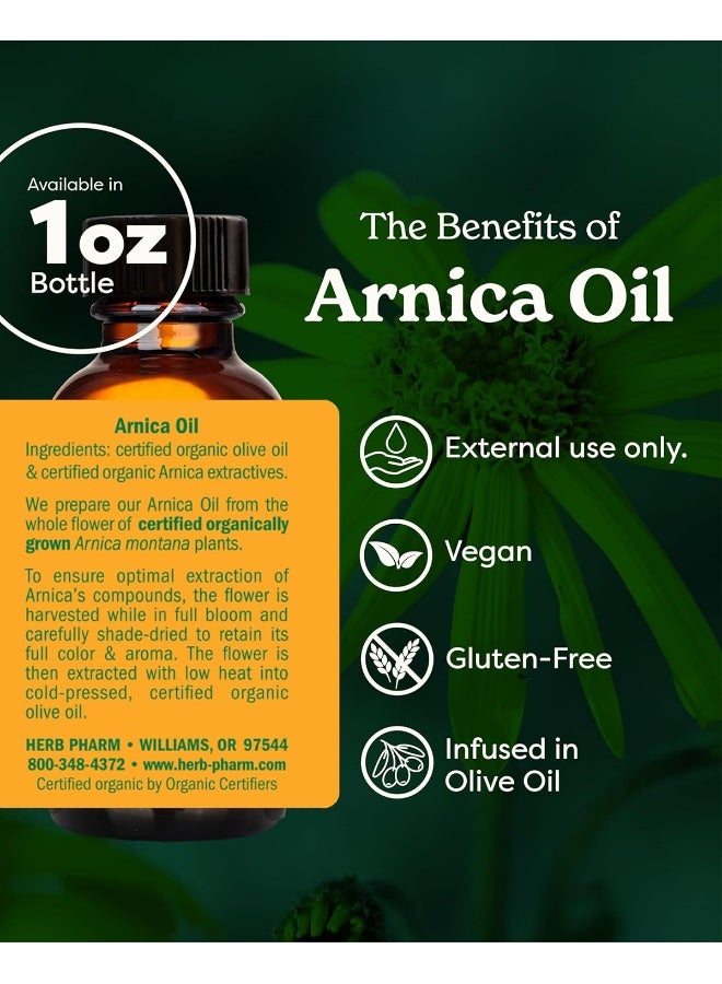 Herb Pharm Certified Organic Arnica Oil - 1oz - Image 2