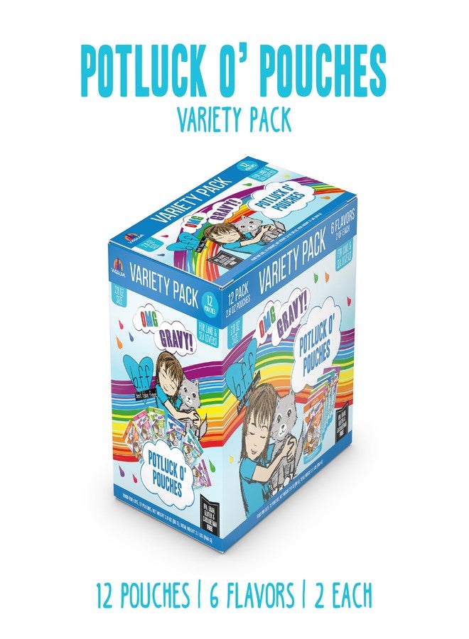 Weruva B.F.F. OMG - Best Feline Friend Oh My Gravy!, Variety Pack, Potluck O' Pouches, Wet Cat Food, 2.8Oz Pouches (Pack of 12) - Image 2