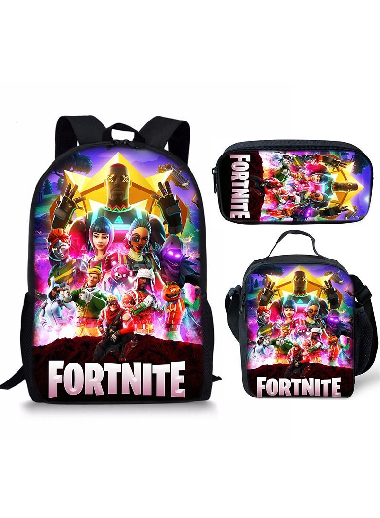 3-In-1 Fortnite Series School Backpack Multicolour