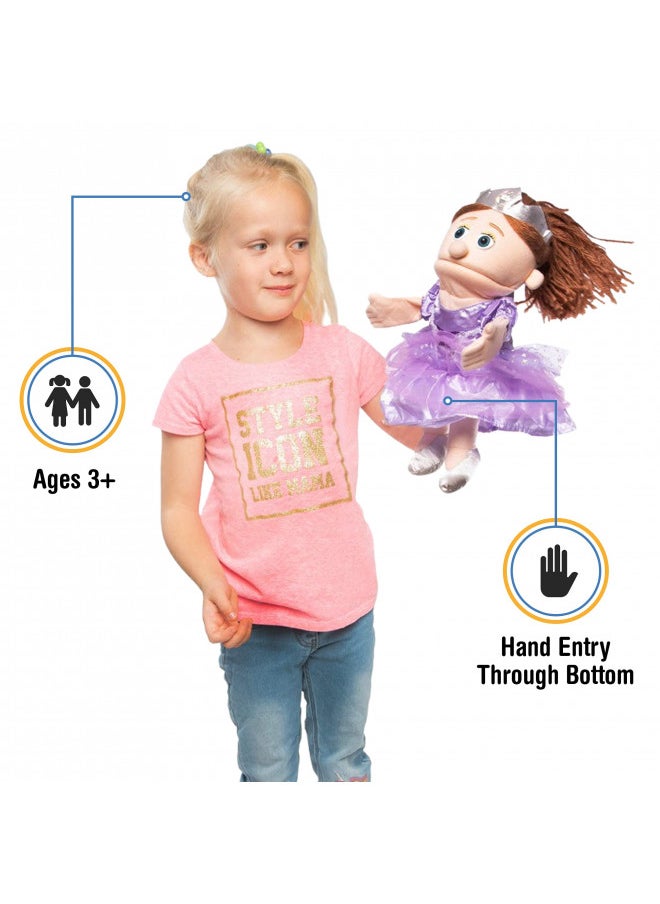 Silly Puppets 14" Princess, Peach Girl, Hand Puppet  - Image 1