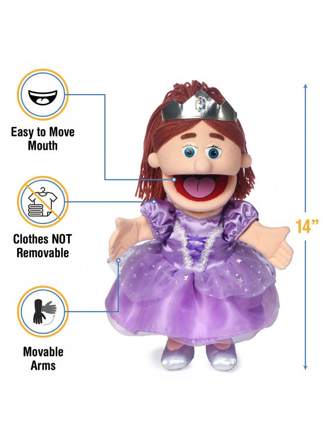 Silly Puppets 14" Princess, Peach Girl, Hand Puppet  - Image 2