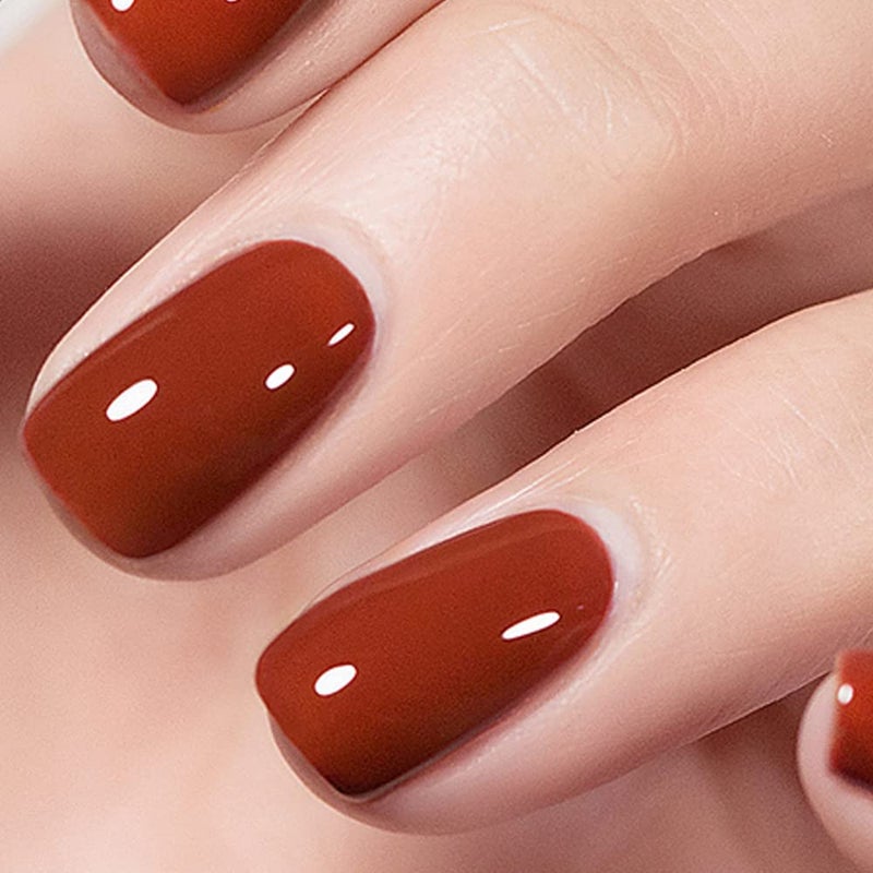Vishine Gel Nail Polish 15ml Deep Orange Pumpkin Color Soak Off UV LED LongLasting Nail Gel Polish Nail Art Home DIY Manicure Nail Salon Varnish 928