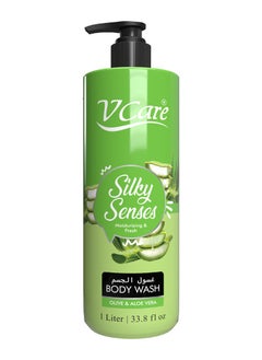 VCare V Care Body Wash 1litre - Moisturizing & Soothing Formula | Olive & Aloe Vera Extract | Large Size | Hydrating Body Wash for Soft, Nourished Skin | Suitable for all skin types  - Image 1