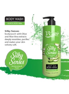 VCare V Care Body Wash 1litre - Moisturizing & Soothing Formula | Olive & Aloe Vera Extract | Large Size | Hydrating Body Wash for Soft, Nourished Skin | Suitable for all skin types  - Image 2