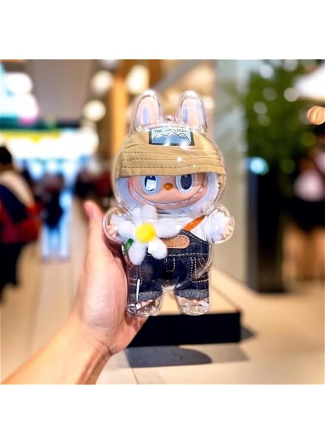 Arabest Cases for Labu, Labu Protective Case Cover Acrylic Clear Protector for Labu with Keychain (Doll Not Included,1 PC Standing Case)  - Image 3