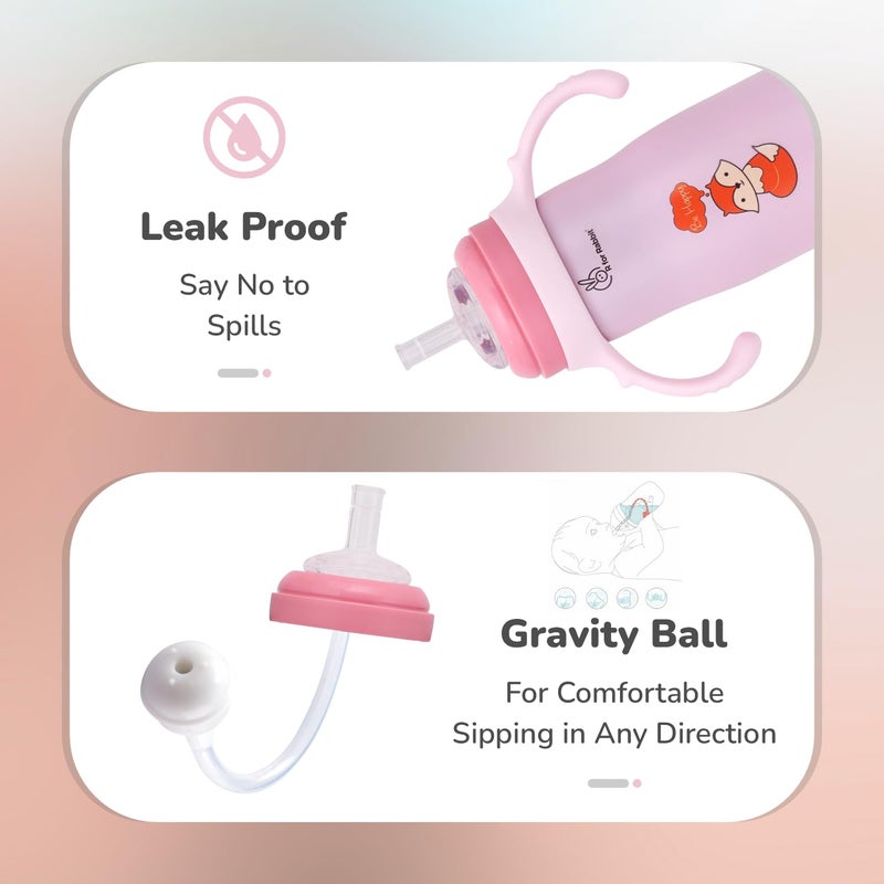 R for Rabbit ر لرابيت ستيبو تايني تيلز قشة شرب من الفولاذ المقاوم للصدأ الفاخر - Image 5