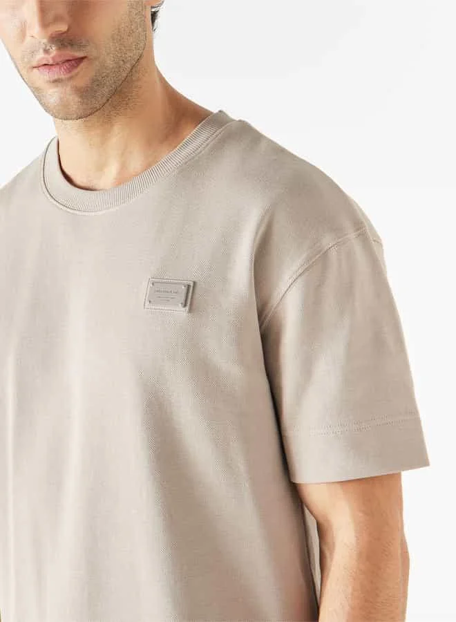 Emperor Emperor Applique Detail T-shirt with Short Sleeves