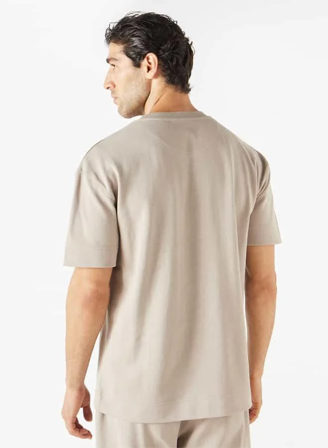 Emperor Emperor Applique Detail T-shirt with Short Sleeves