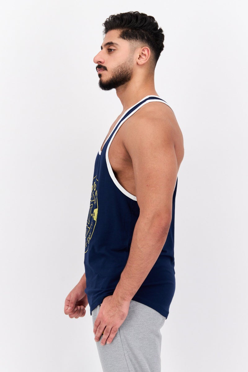 UNDER ARMOUR تي شيرت تدريب بلا أكمام للرجال، رياضي، لون كحلي - Image 2