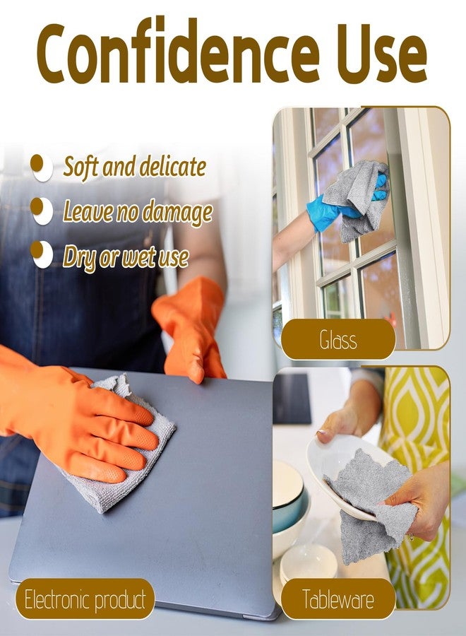 OJYUDD 75 Pack Microfiber Cleaning Cloth Roll,Reusable Tear Away Towels,Washable Ultra Absorbent Cleaning Rags for House,Car,Glass,Garage,Kitchen or Shop(Grey) - Image 3