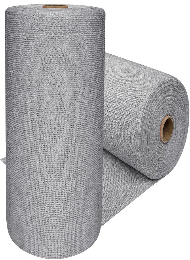 OJYUDD 75 Pack Microfiber Cleaning Cloth Roll,Reusable Tear Away Towels,Washable Ultra Absorbent Cleaning Rags for House,Car,Glass,Garage,Kitchen or Shop(Grey) - Image 1