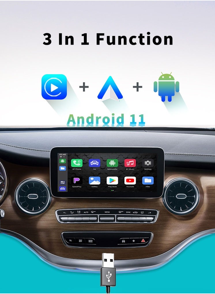 Generic - Android 11 CarPlay AI Box: Smart Car Box, Wireless CarPlay to Android AI Box with Qualcomm WiFi Navigation Connected Car Machine - Image 1