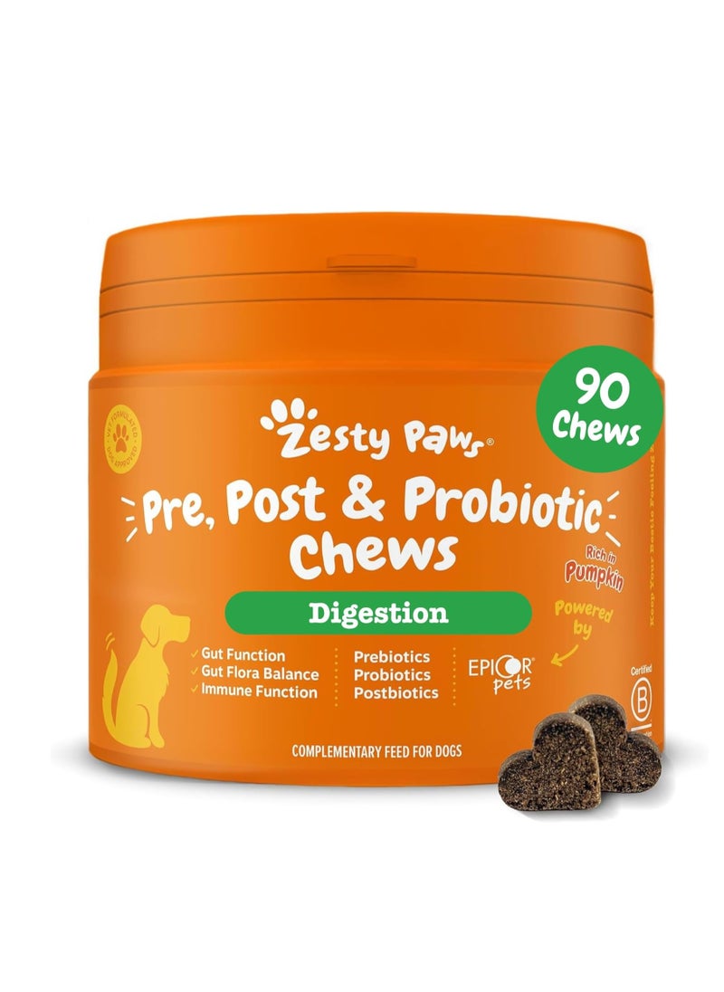 Zesty Paws - Paws Probiotics for Dogs Supports Gut and Digestive Health Probiotic Supplements for Digestive Care and Digestive Treats Dog Probiotics for Gut Health Supplements 90 Pcs - Image 1