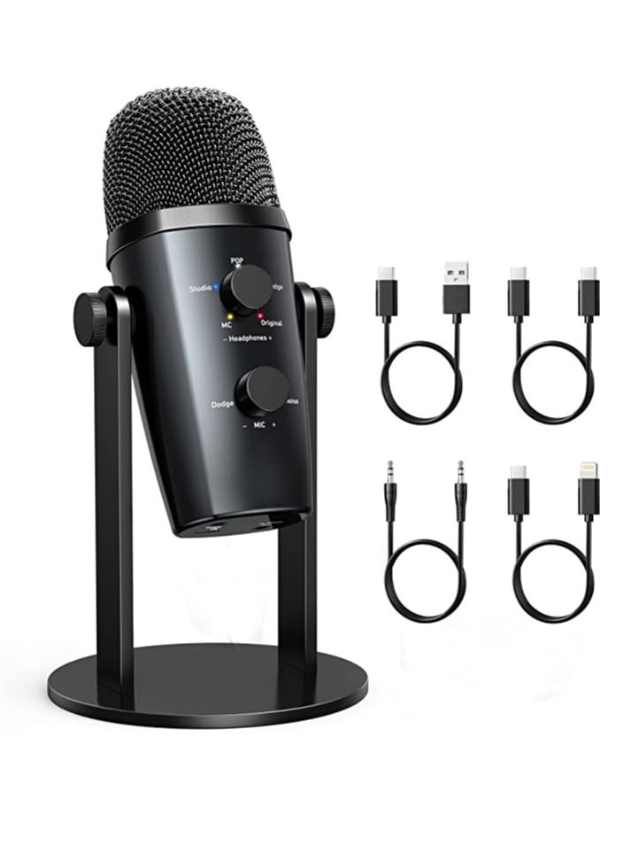 Jmary PW10 Professional Metal Voice Recording Usb Condenser Studio And Podcast Recording Gaming Microphones - Image 1